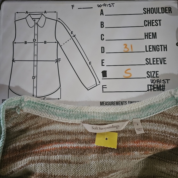 SOFT SURROUNDINGS Juniper Multi Stripe Open Front Very Soft Sweater~Size S - Picture 12 of 12